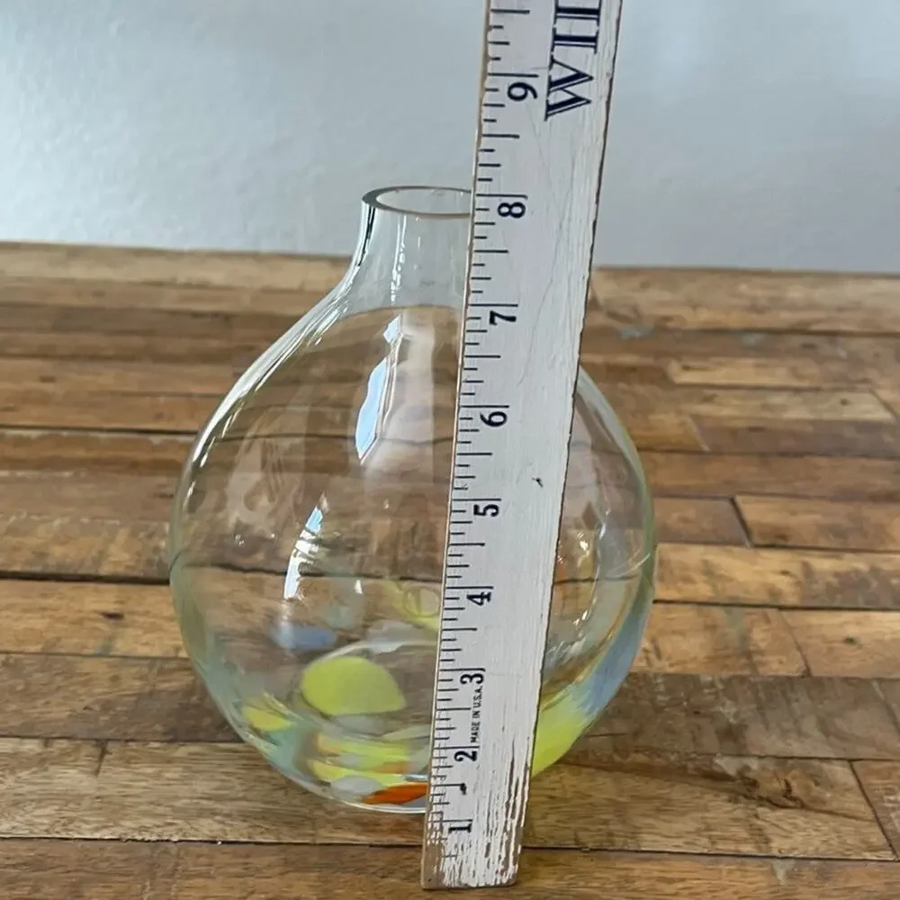 Hand Blown Art Glass Bud Vase 8